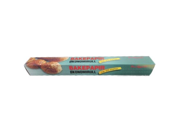 Bakepapir 39 cm x 20 m silikon belagt 